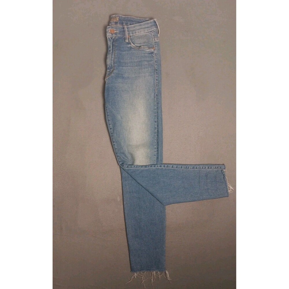 MOTHER Denim Shoot To Thrill High Waisted Looker Ankle Fray Jeans Womens Size 28 - Picture 2 of 16